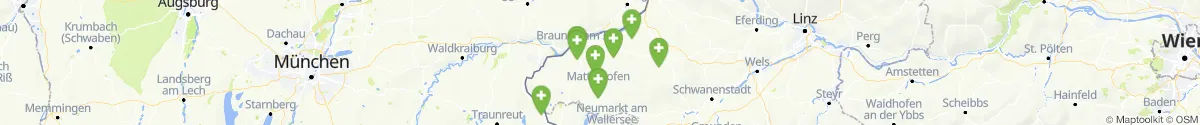 Kartenansicht für Apotheken-Notdienste in der Nähe von Burgkirchen (Braunau, Oberösterreich)